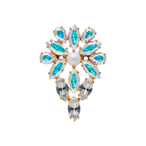 Брошь "Mirteļ II (Aurora Borealis)" с кристаллами Swarovski™
